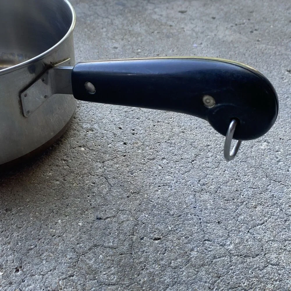 Vintage Revere Ware Copper Clad 2 Qt Saucepan Lid Stainless USA Clinton 1801
